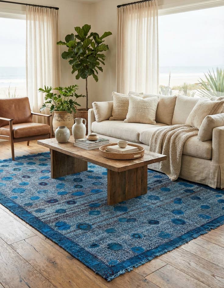 Detail image of 4' 11 x 6' 10  Hand Knotted Darya Wool Rug