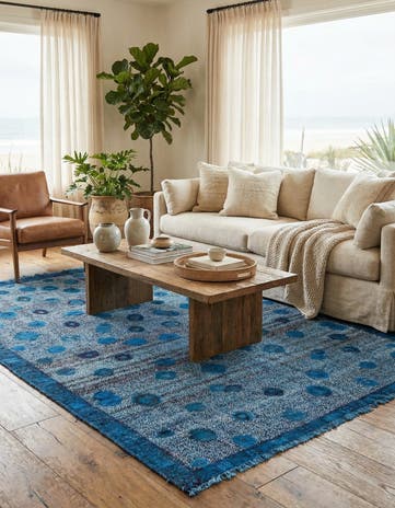 4' 11 x 6' 10 Hand Knotted Darya Wool Rug