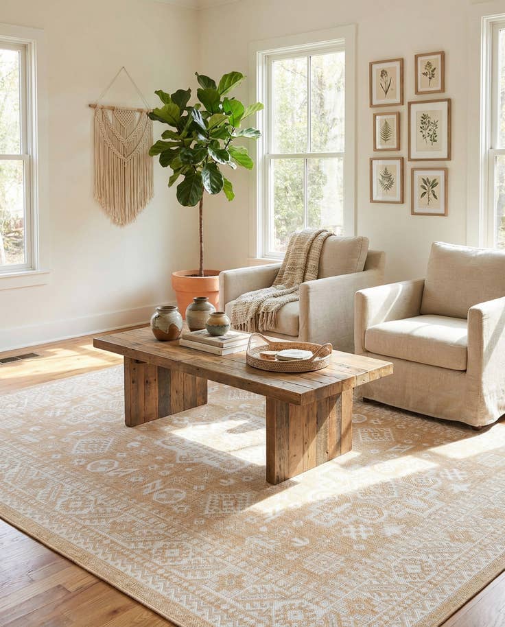 Detail image of 7' x 10' Easy-Clean Aztec Indoor / Outdoor Rug