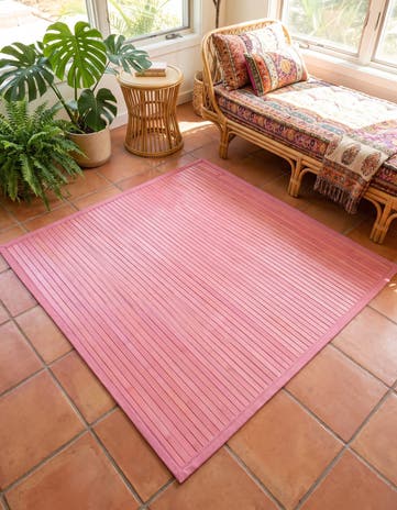 5' 3 x 5' 3 Bamboo Square Rug
