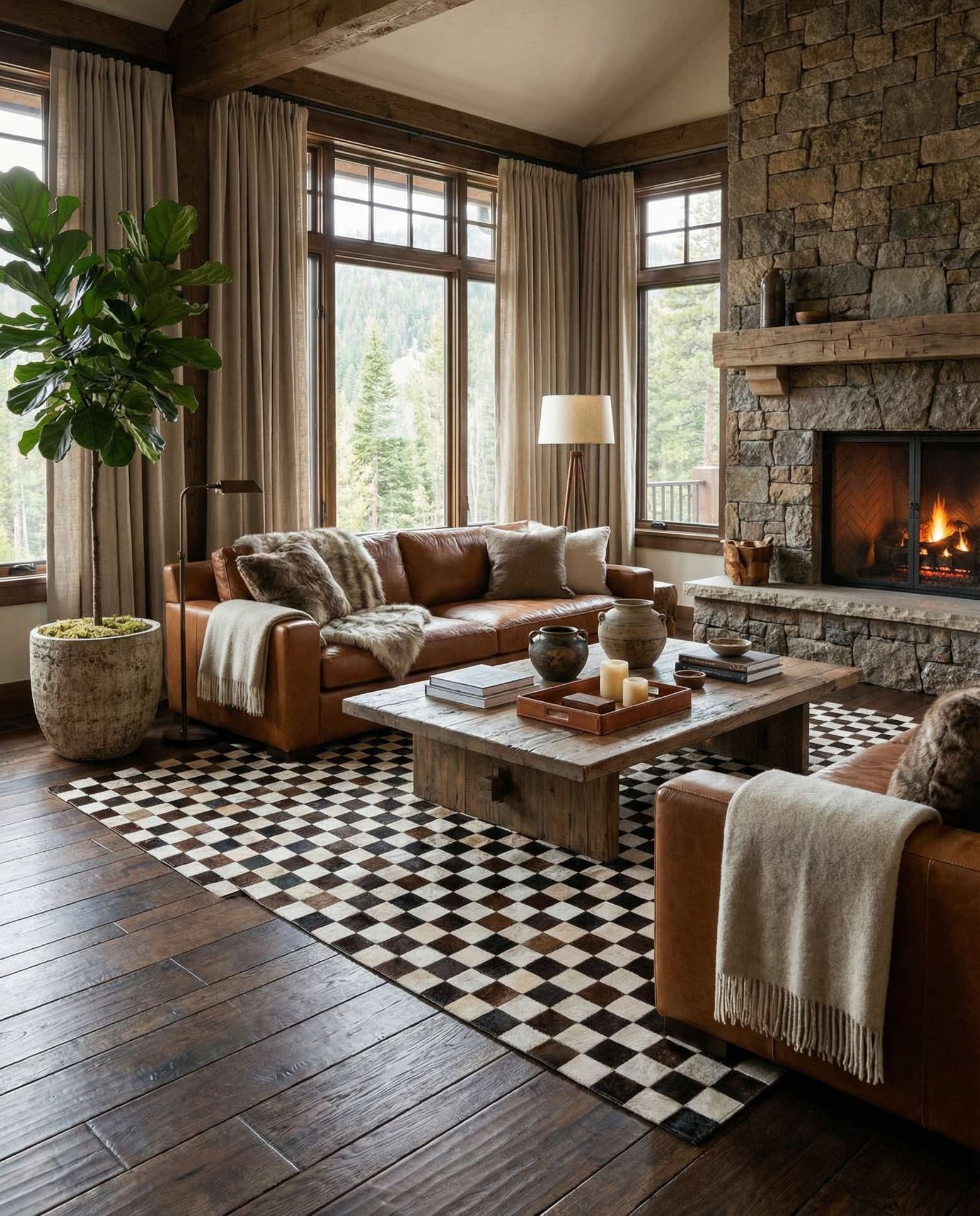 8' x 9' 10 Cowhide Stocks Rug