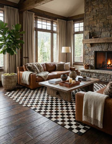 8' x 9' 10 Cowhide Stocks Rug