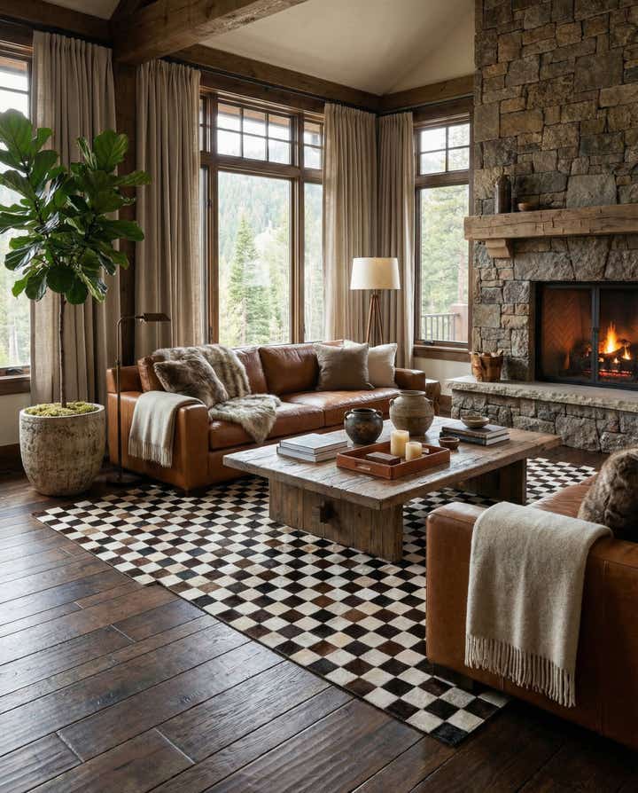 8' x 9' 10 Cowhide Stocks Rug