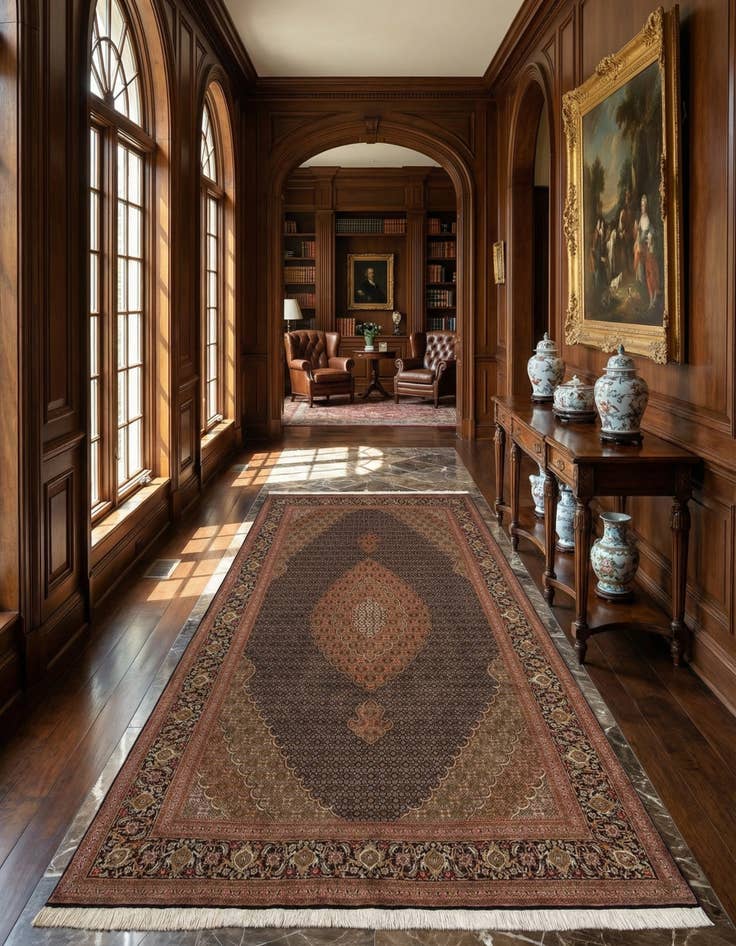 Detail image of 6' 7 x 9' 10 Tabriz Runner Rug