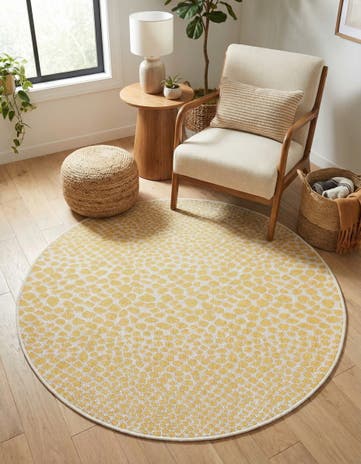 4' x 4' Easy-Clean Jill Zarin Cape Town Indoor / Outdoor Round Rug
