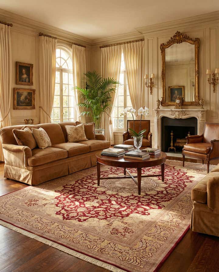 6' 6 x 9' 9 Ghom Silk Rug