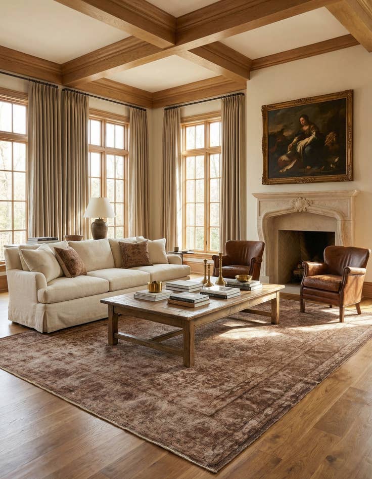 Detail image of 9' 10 x 12' 10 Vintage Royal Wool Rug