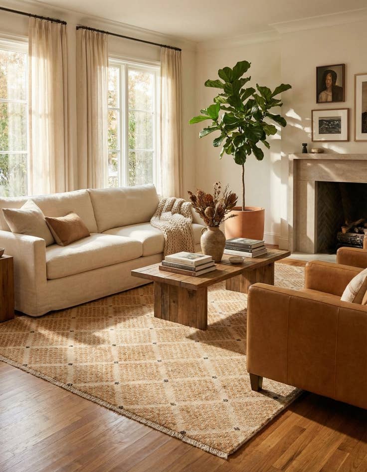 Detail image of  5' 8 x 7' 10  Hand Knotted Darya Wool Rug