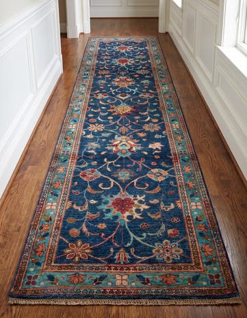 2' 9 x 9' 5 Hand Knotted Ariana Ziegler Runner Rug