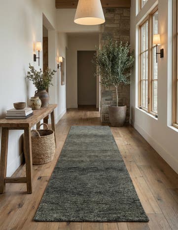 2' 7 x 9' 9 Hand Knotted Gabbeh Wool Runner Rug