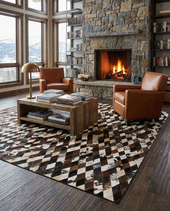 8' 1 x 10' 2 Cowhide Stocks Rug