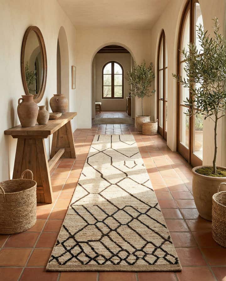 2' x 15' 3 Hand Knotted Moroccan Wool Runner Rug