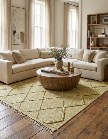 6' 9 x 10' Hand Knotted Moroccan Wool Rug