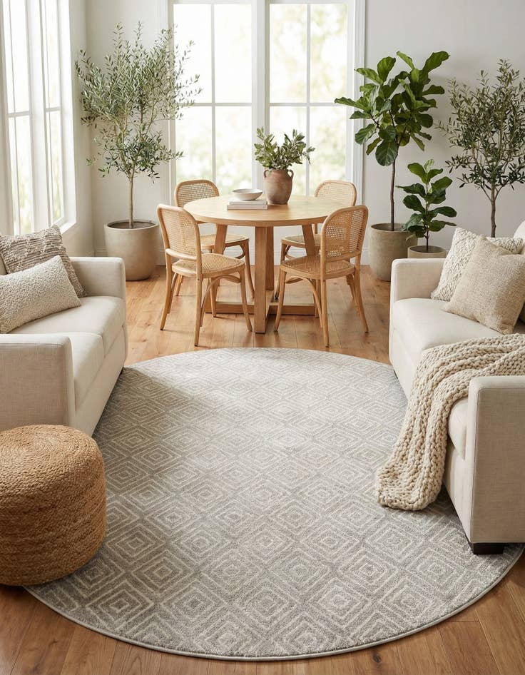 Detail image of  10' x 10'  Washable Sabrina Soto Indoor / Outdoor Round Rug