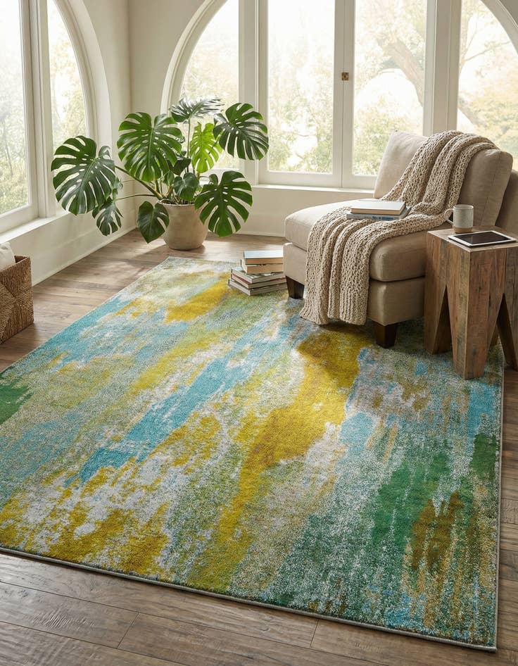 Detail image of 10' x 13'  Washable Barcelona Rug