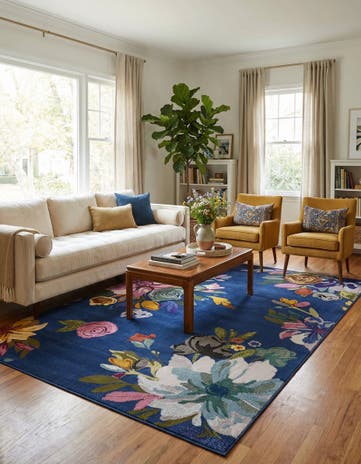 Blue Blossom Rug
