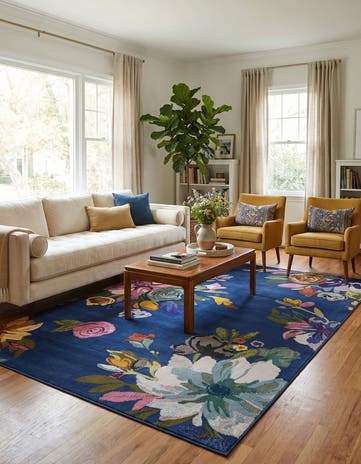 Blue Blossom Rug