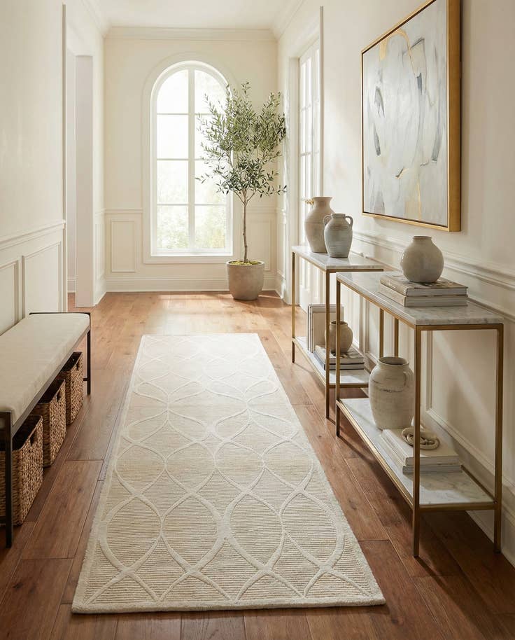 Detail image of 2' 9 x 9' 8 Hand Knotted Darya Wool Runner Rug
