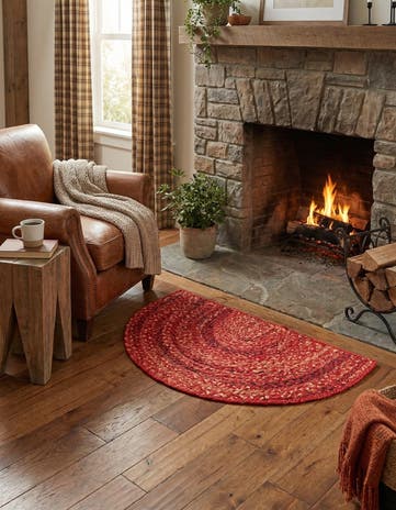 2' 2 x 3' 7 Handmade Braided Chindi Hearth Rug