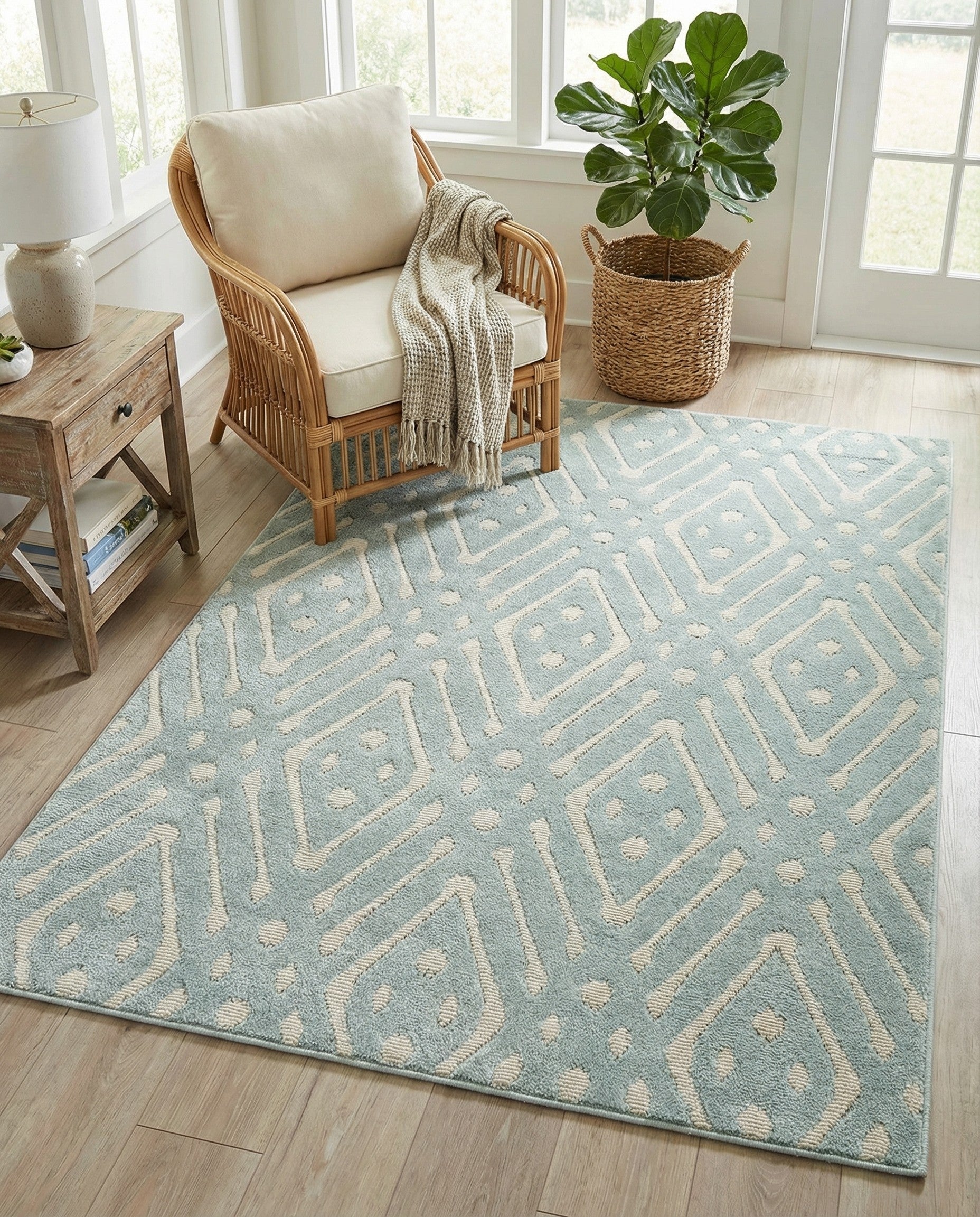 4' x 6' Easy-Clean Sabrina Soto Ella Indoor / Outdoor Rug