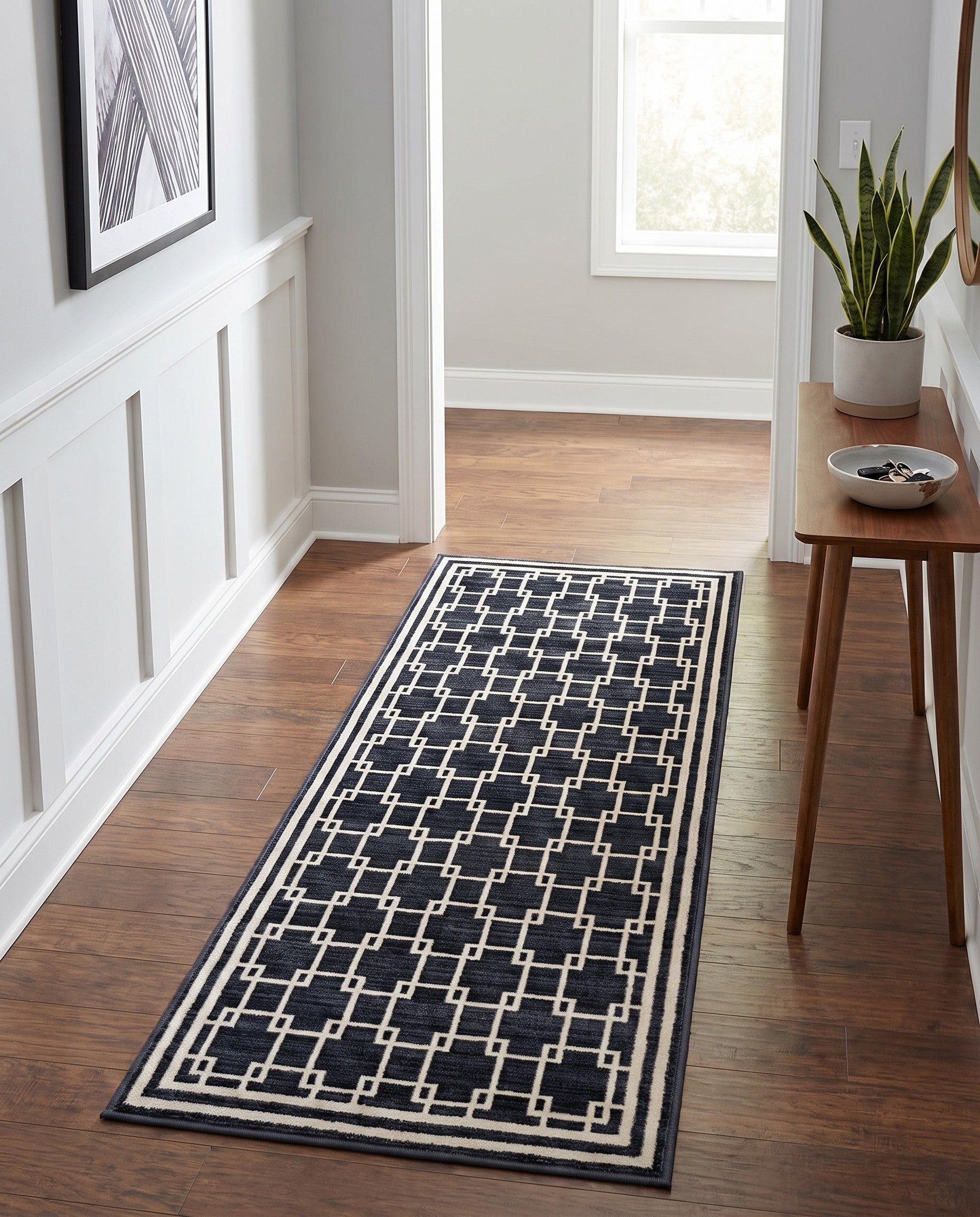Jill Zarin Navy Blue Metropolitan Uptown Runner Rug