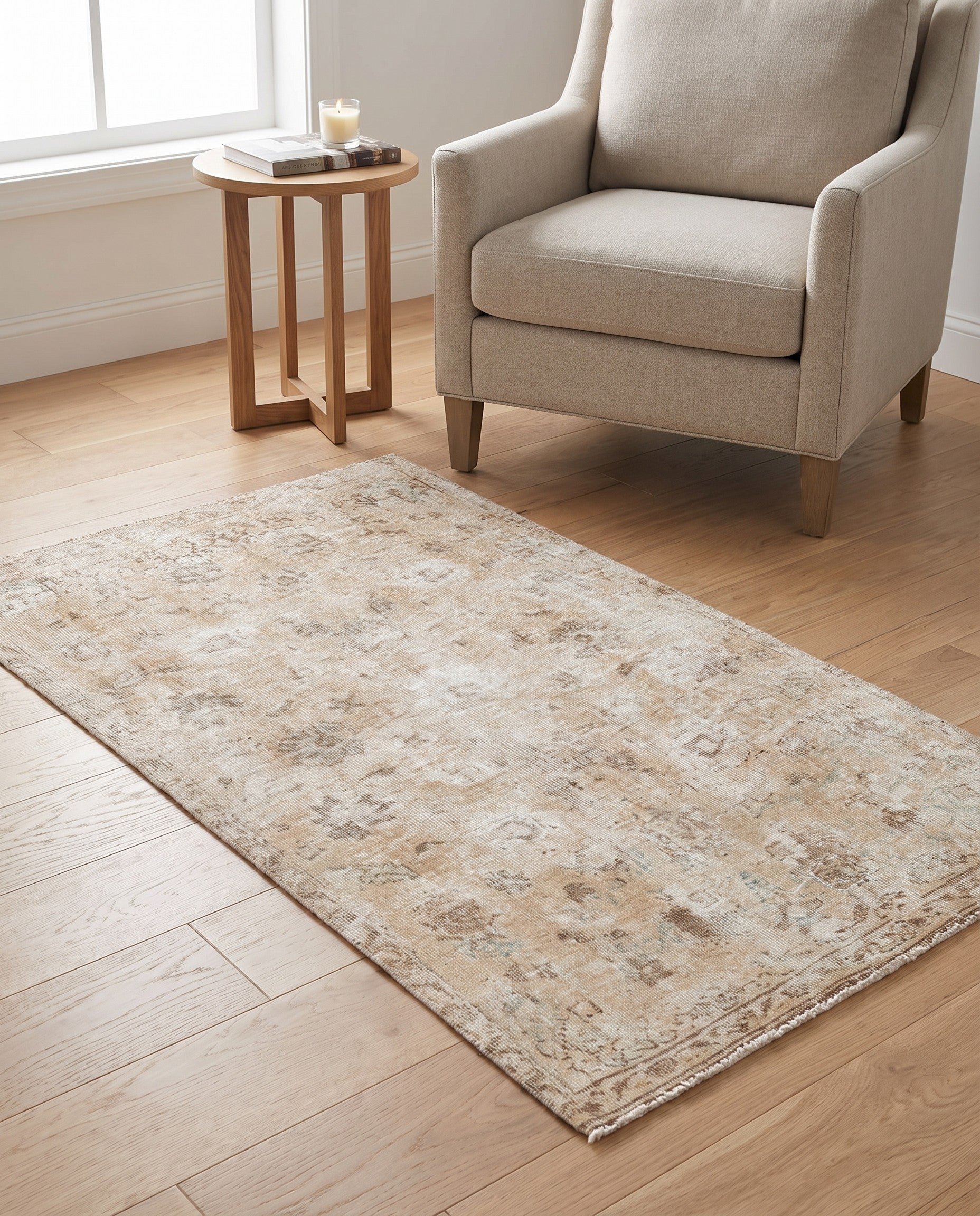3' 2 x 5' 2 Hand Knotted Ultra Vintage Persian Wool Rug