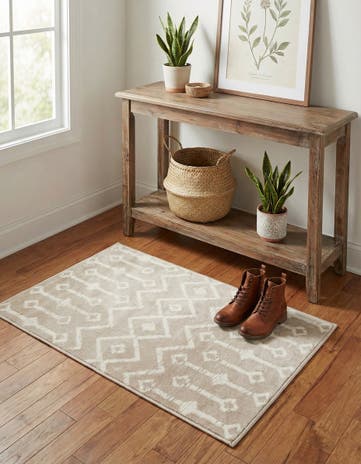 Beige Kasbah Trellis Rug