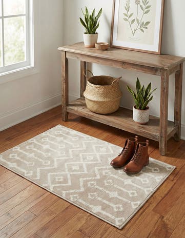 Beige Kasbah Trellis Rug