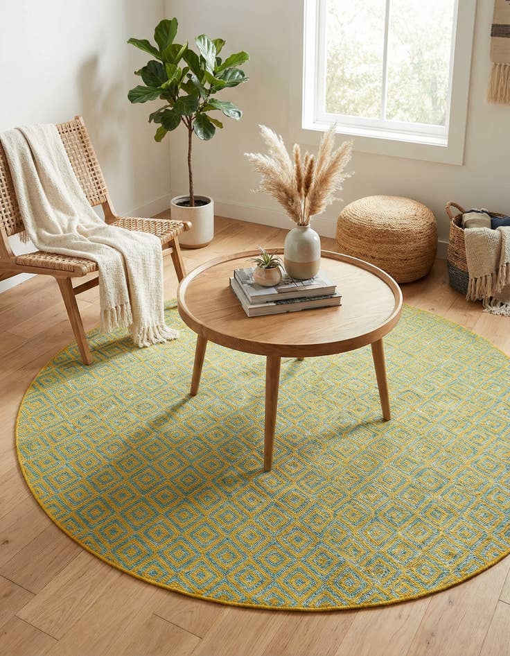 Detail image of 6' 7 x 6' 7  Washable Jill Zarin Costa Rica Indoor / Outdoor Round Rug