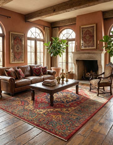7' 4 x 9' 9 Serapi Wool Rug