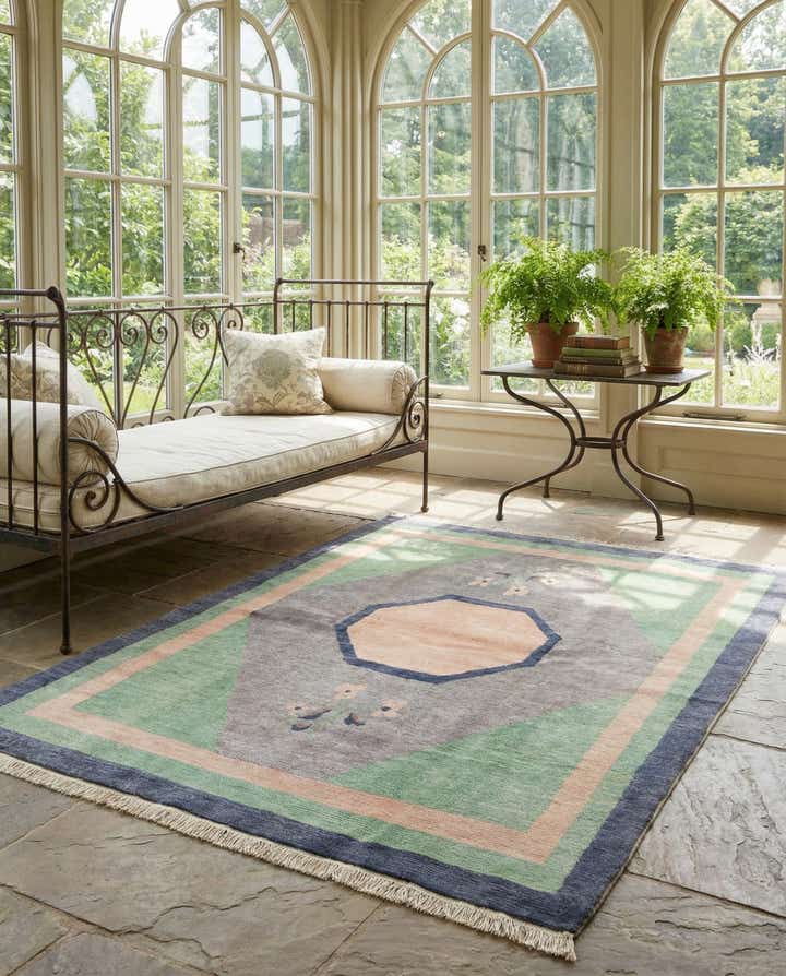 6' 8 x 8' 4 Hand Knotted Tibet Wool Rug