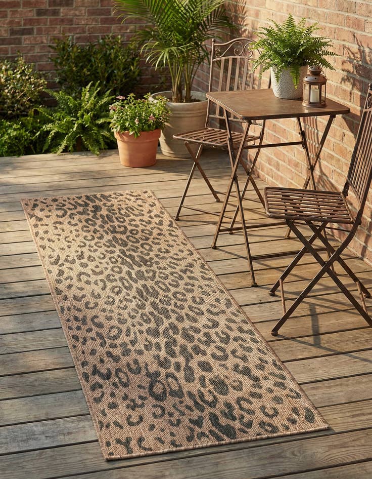 Detail image of 2' x 6'  Washable Safari Indoor / Outdoor Runner Rug