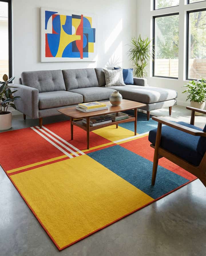 9' x 12' Easy-Clean Modern Indoor / Outdoor Rug