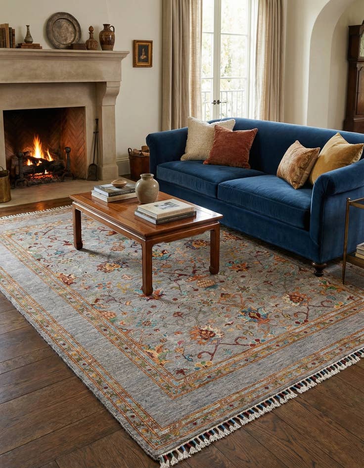 Detail image of  4' 11 x 6' 4 Rubin Wool Rug