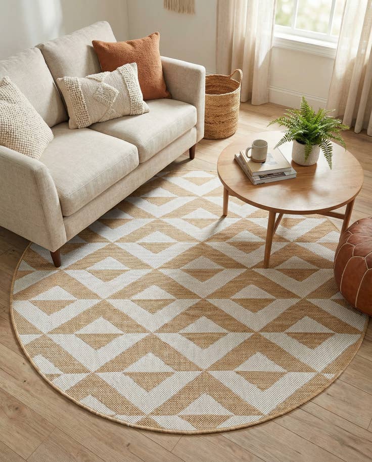 Detail image of 4' x 4' Easy-Clean Jill Zarin Napa Indoor / Outdoor Round Rug