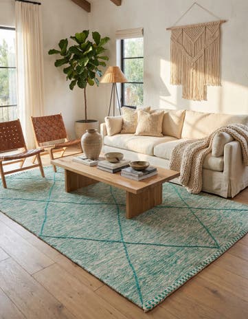 6' 4 x 9' 10 Hand Knotted Moroccan Wool Rug