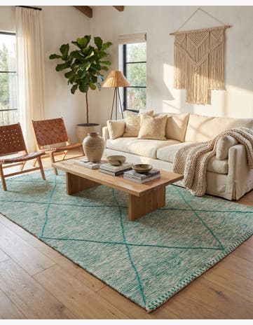 6' 4 x 9' 10 Hand Knotted Moroccan Wool Rug