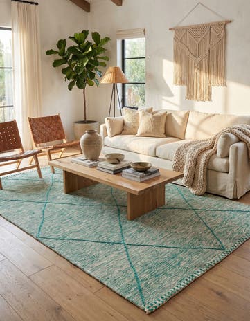6' 4 x 9' 10 Hand Knotted Moroccan Wool Rug