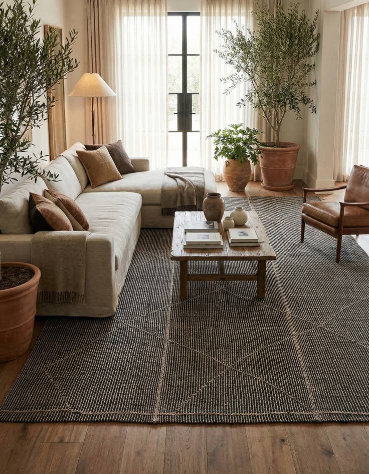 Detail image of 9' 5 x 14' 3  Hand Knotted Moroccan Wool Rug