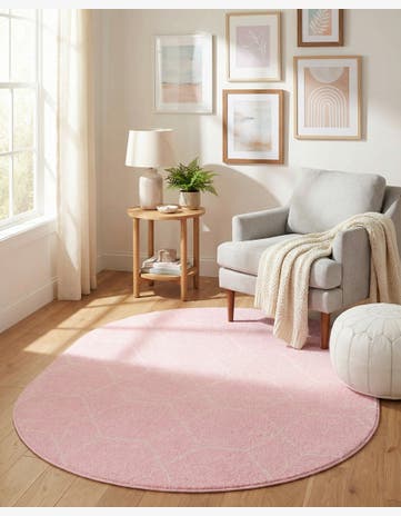 7' 10 x 10' Trellis Frieze Oval Rug