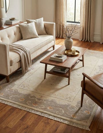 4' 11 x 6' 10 Hand Knotted Darya Wool Rug