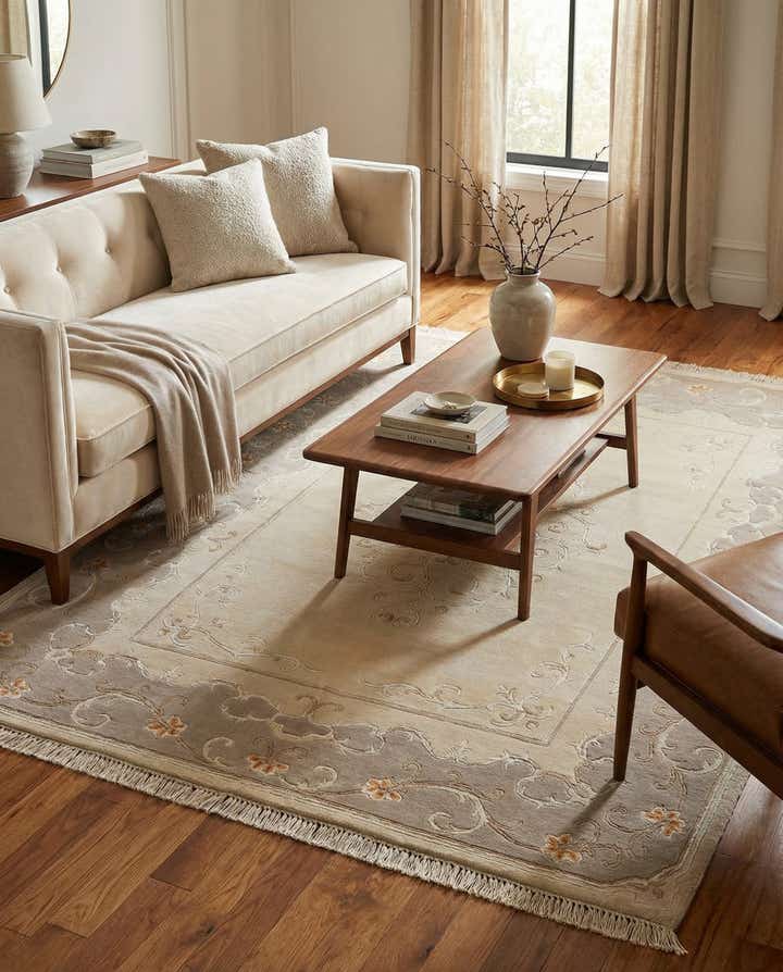 4' 11 x 6' 10 Hand Knotted Darya Wool Rug