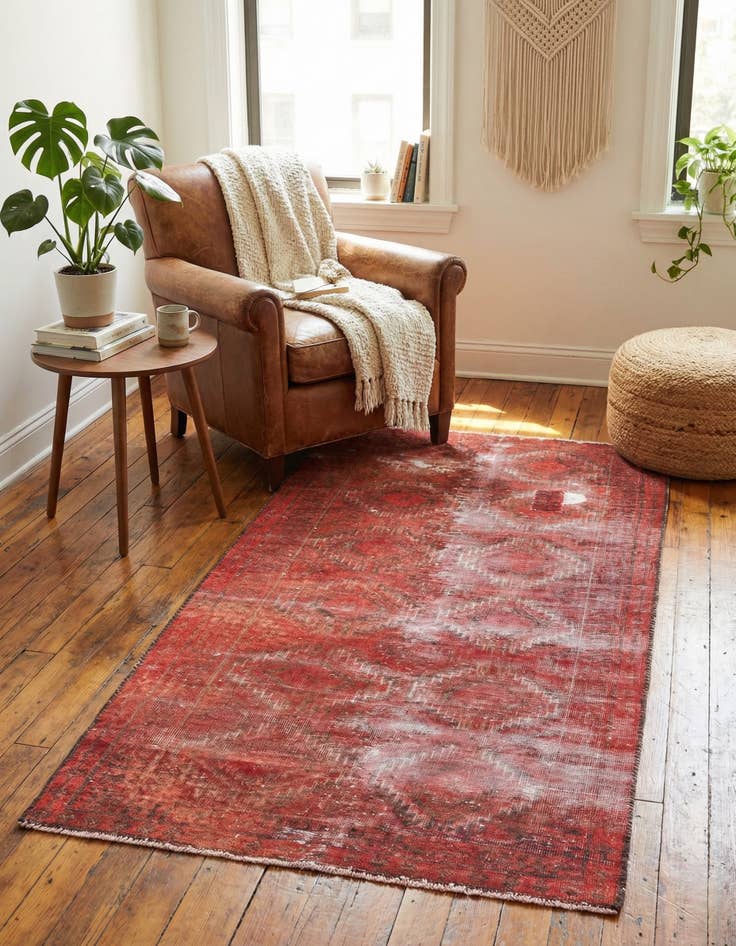 Detail image of 2' 8 x 5' 7  Hand Knotted Ultra Vintage Persian Wool Runner Rug