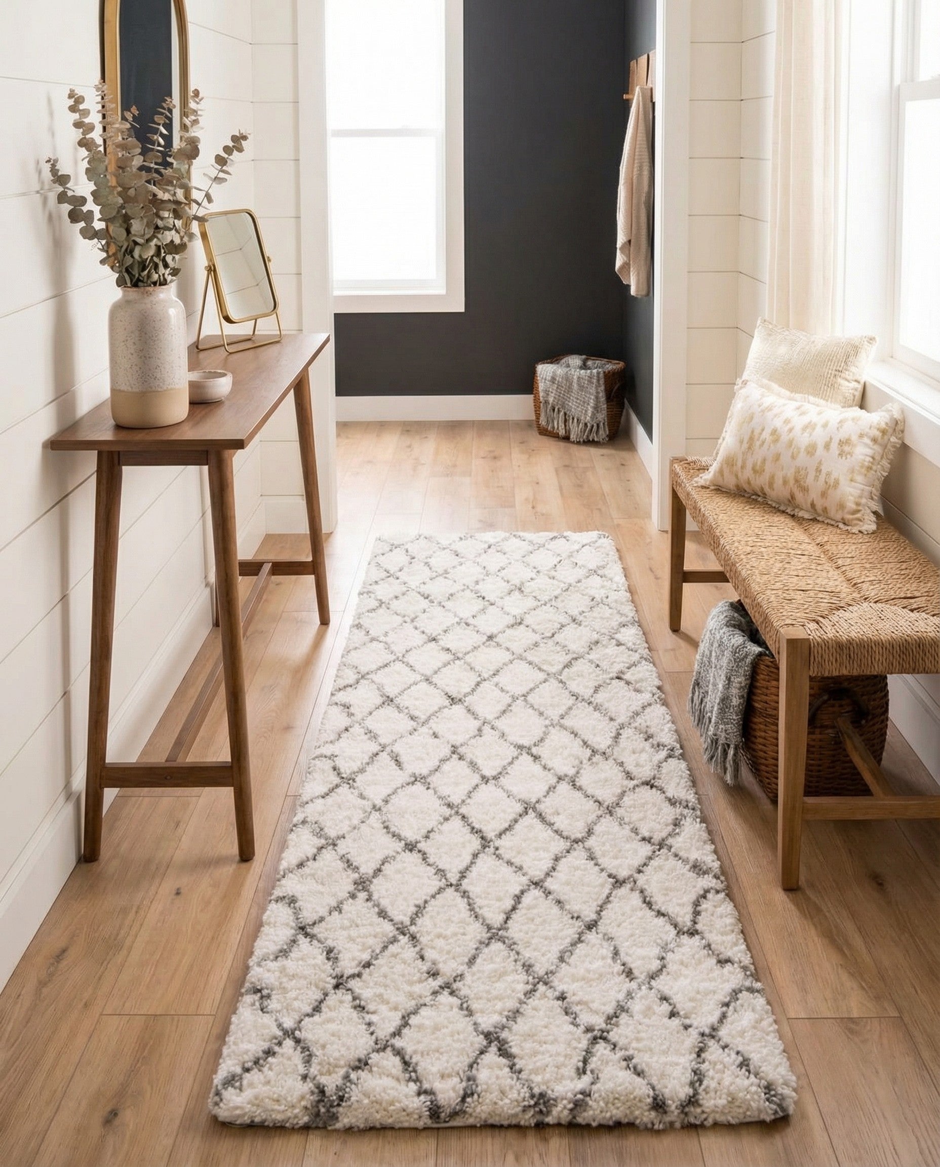  2' x 8' Moroccan Shag Runner Rug