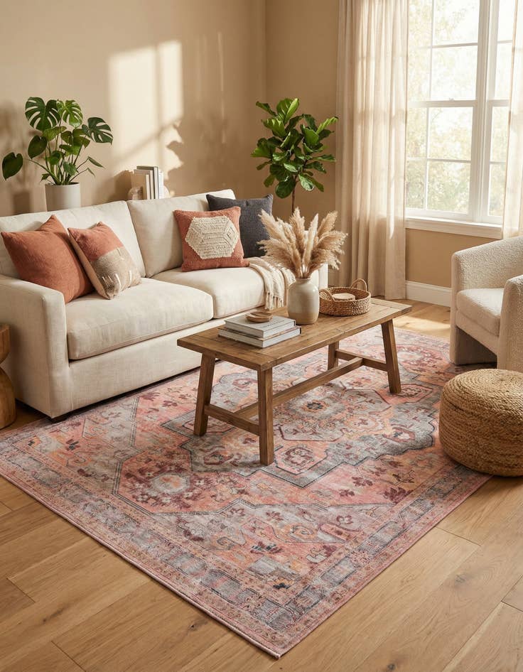 Detail image of 5' 3 x 8'  Washable Mangata Rug