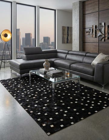 5' 2 x 8' 2 Cowhide - Patchwork Rug