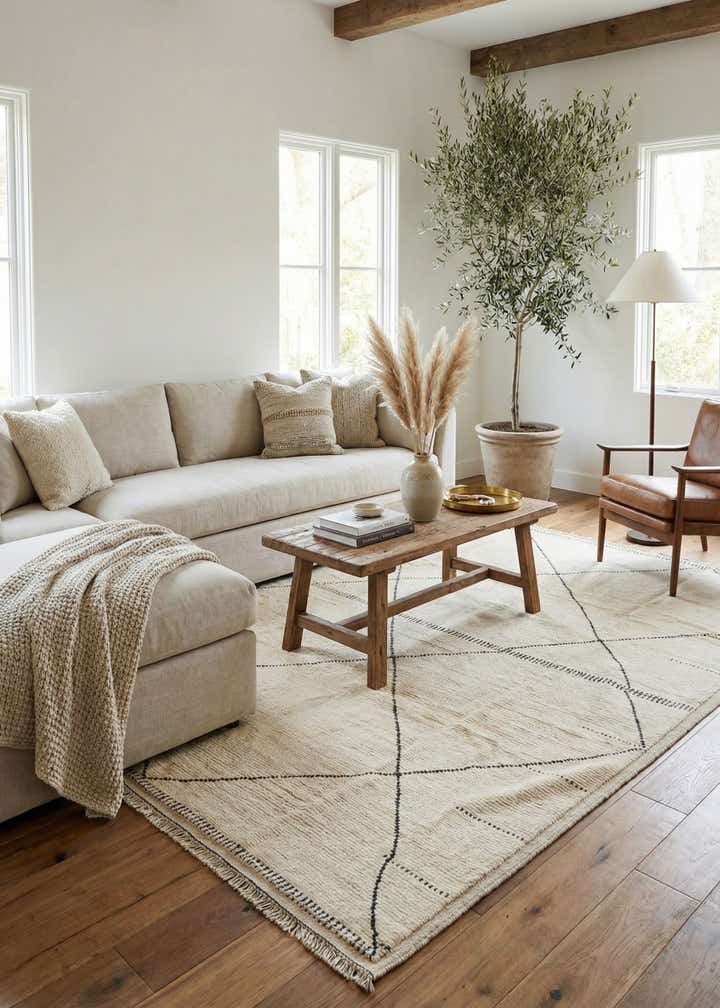 8' 2 x 10' 7 Hand Knotted Moroccan Wool Rug