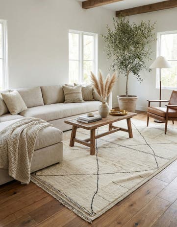 8' 2 x 10' 7 Hand Knotted Moroccan Wool Rug