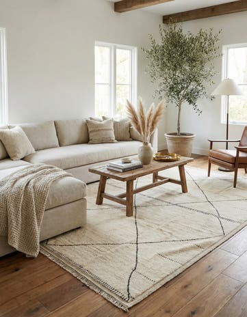 8' 2 x 10' 7 Hand Knotted Moroccan Wool Rug