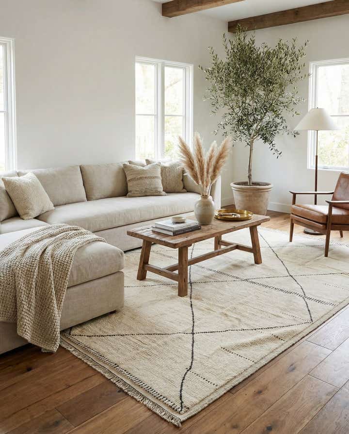 8' 2 x 10' 7 Hand Knotted Moroccan Wool Rug
